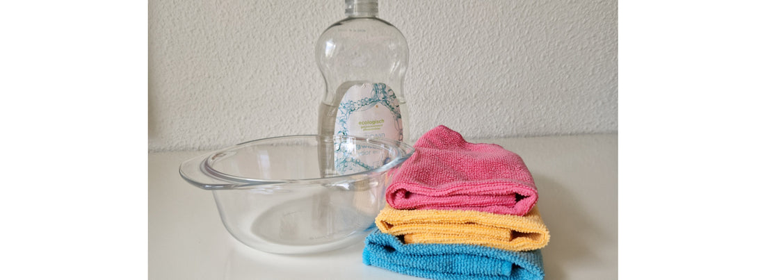 Things you need when cleaning titanium like a soft cloth and dishwash detergent