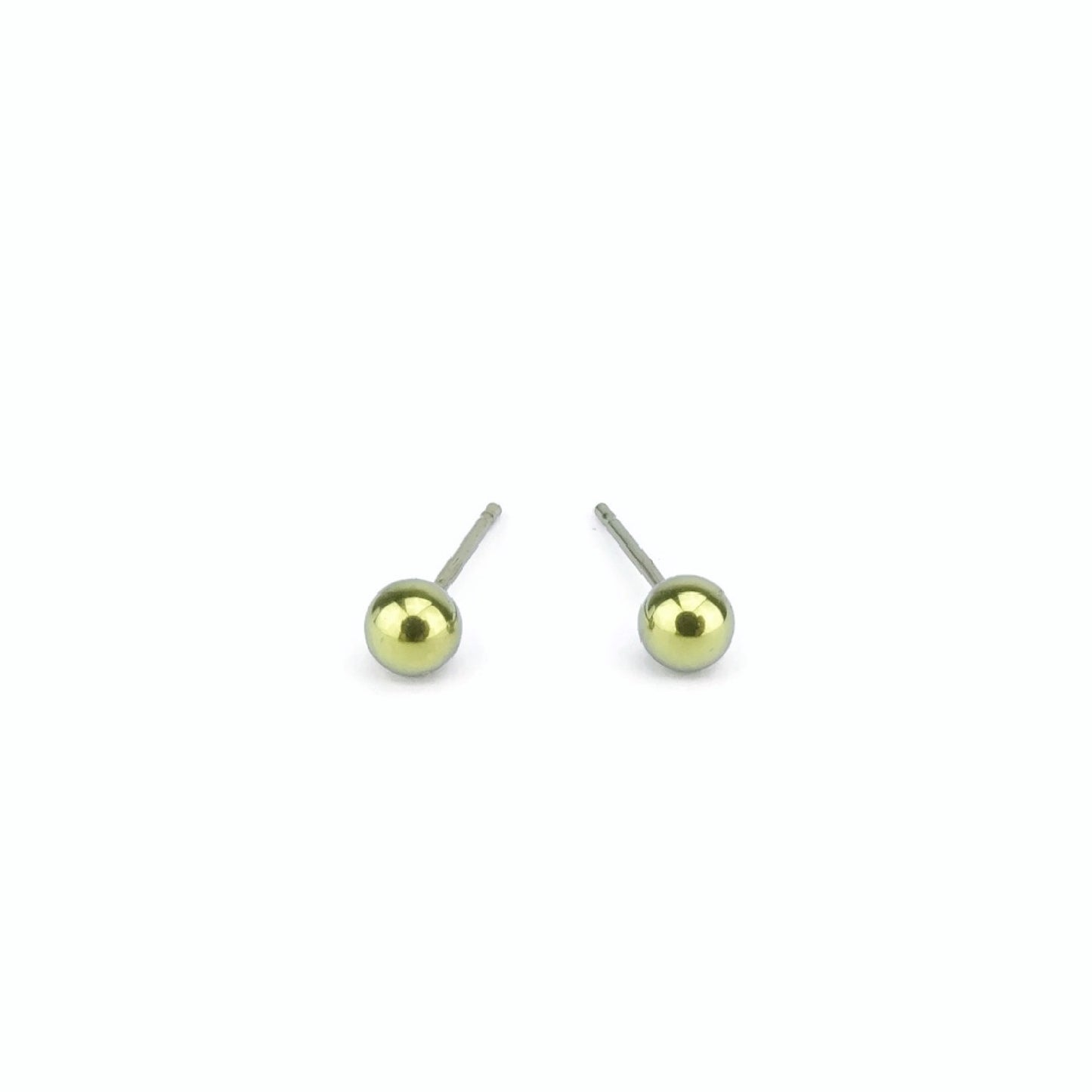 4mm Titanium Ball Stud Earrings