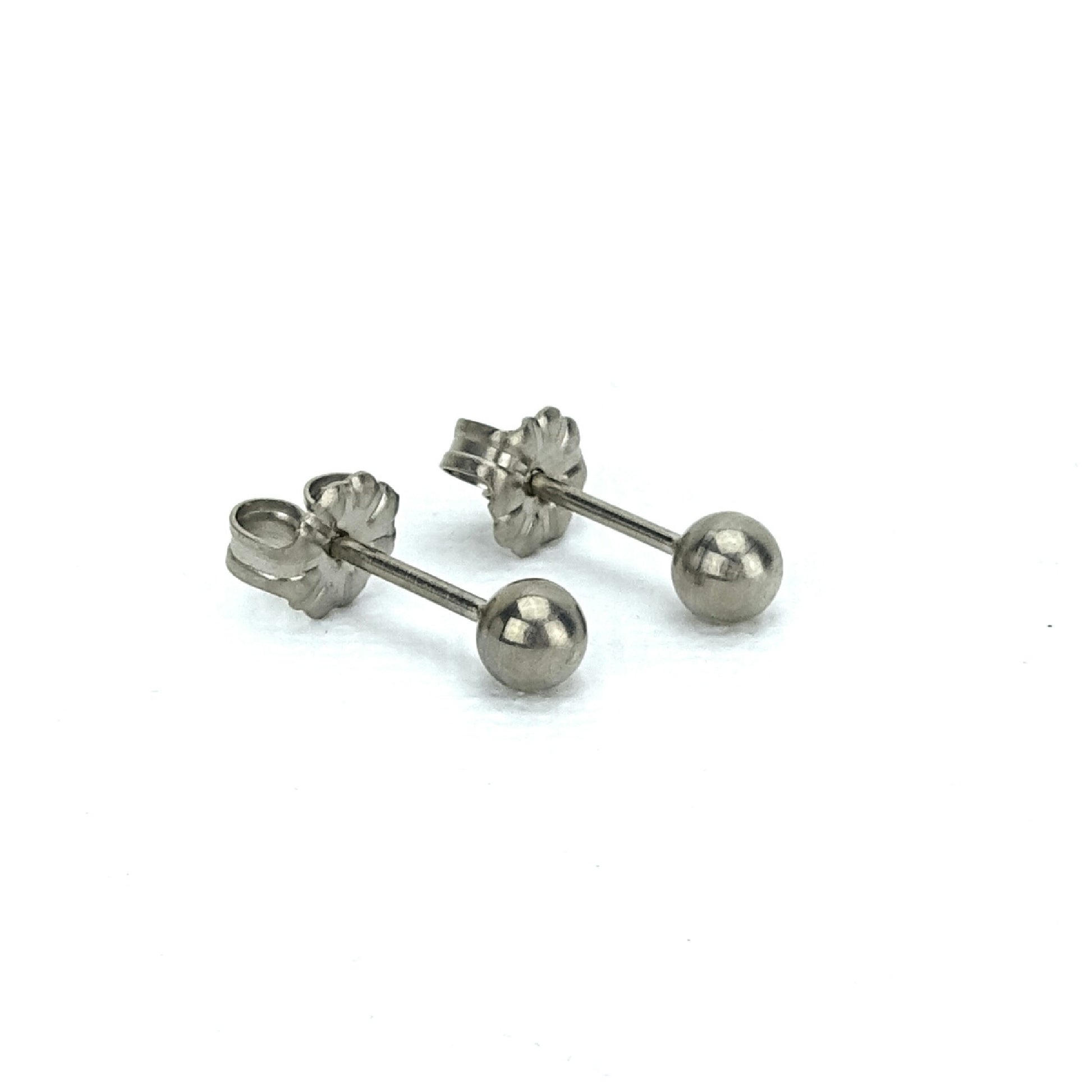 Silver Ball Studs 4mm Titanium Ball Studs