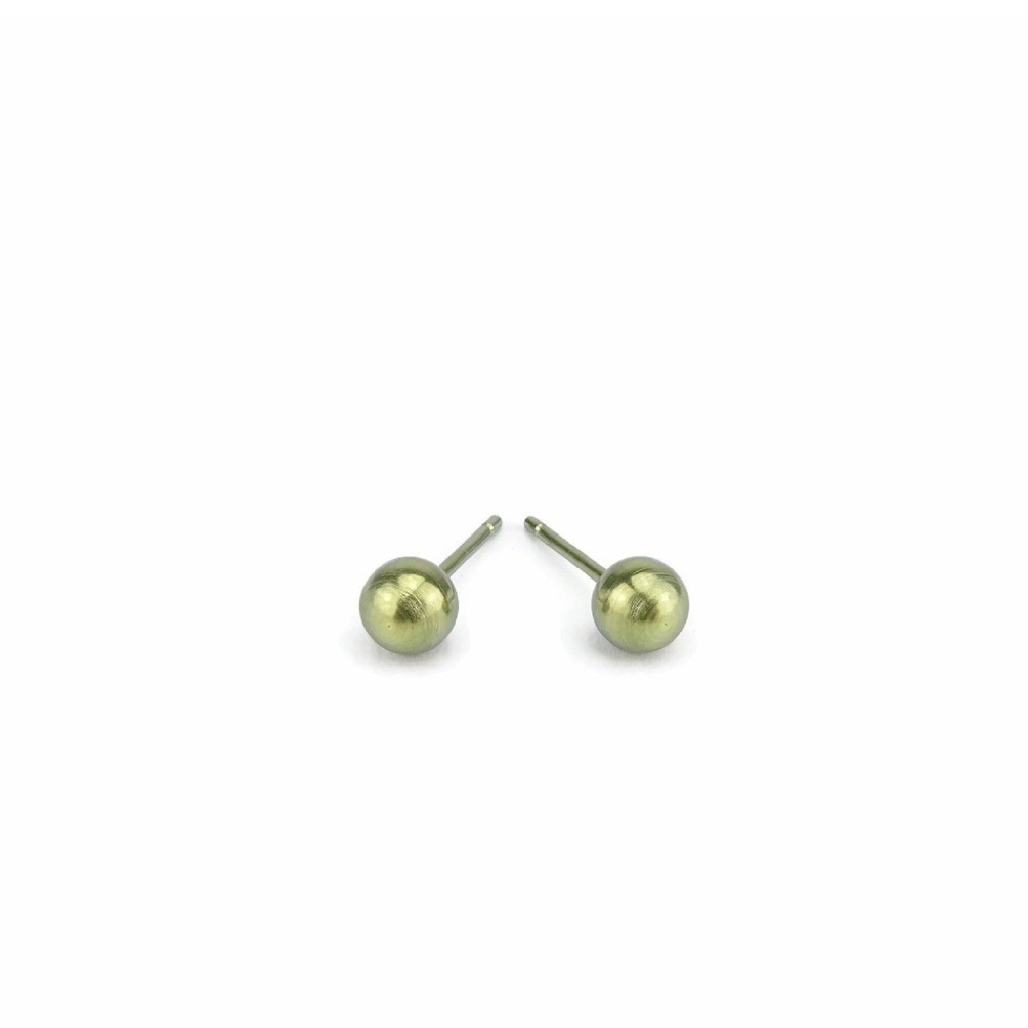 5mm Gold Ball Studs Titanium Earrings