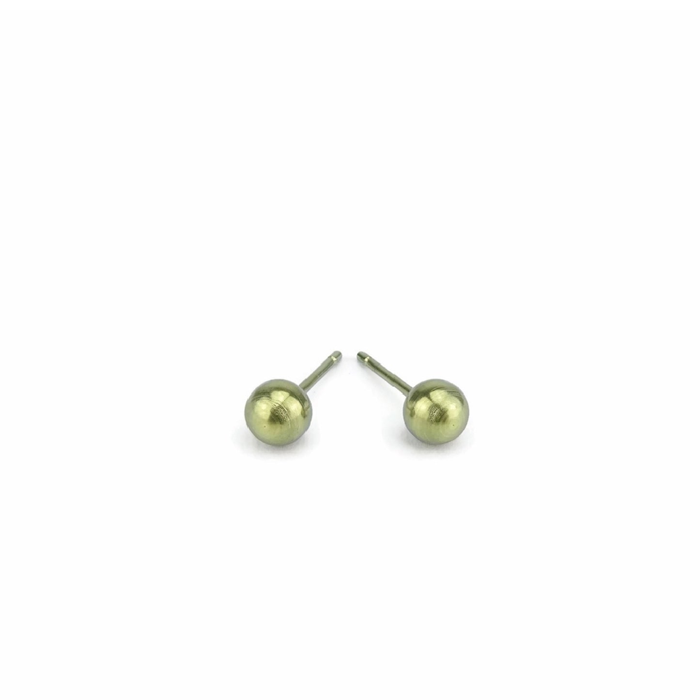 5mm Gold Ball Studs Titanium Earrings