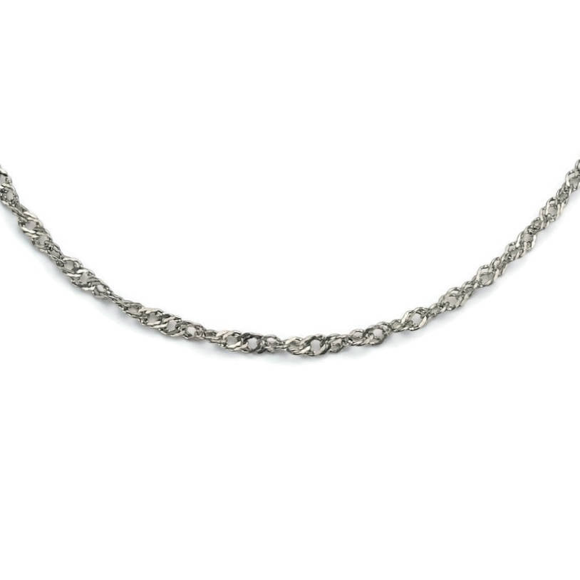 Titanium Singapore Chain Necklace, Pure Titanium Chain Necklace for Sensitive Skin, Hypoallergenic and Nickel Free Titanium Necklace