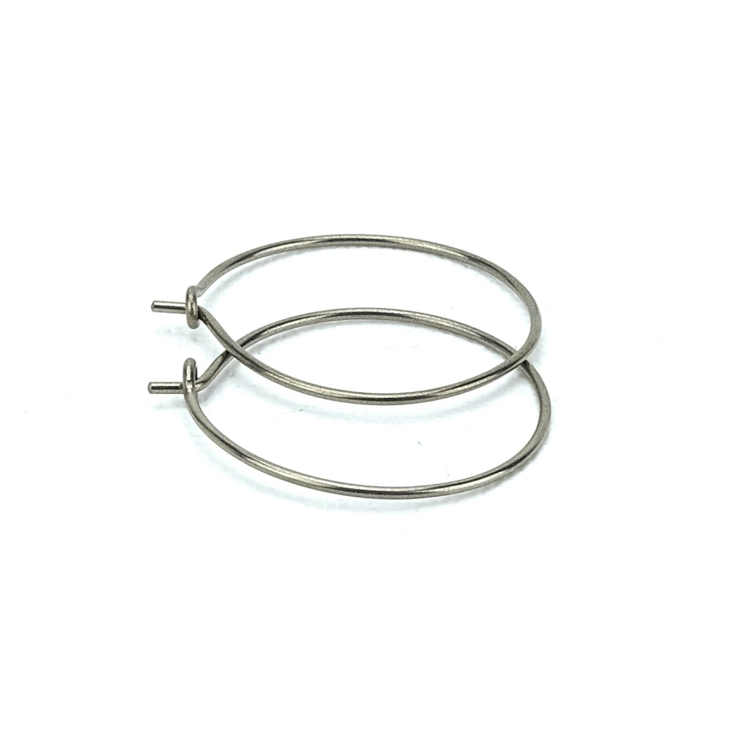 Niobium Hoop Earrings Medium, Nickel Free Hypoallergenic Hoops for Sensitive Ears, Niobium Jewelry