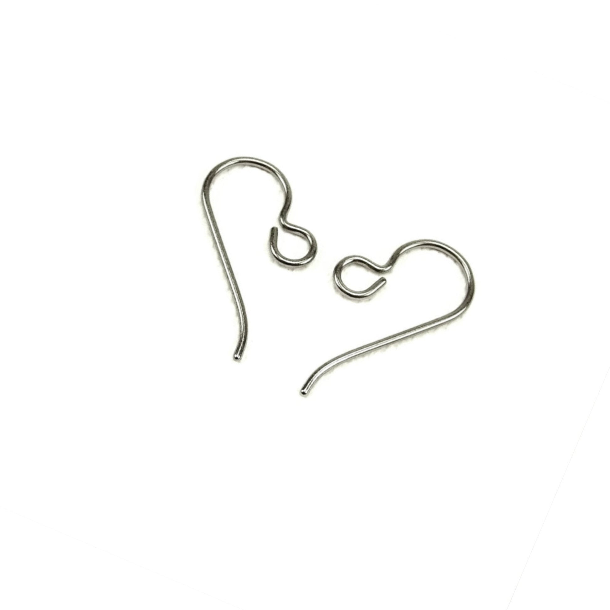 Niobium Earwire Hooks, French Hooks Pure Niobium Wire, Nickel Free Ear Wires, Hypoallergenic Ear Hooks, DIY Replacement Earring Hooks