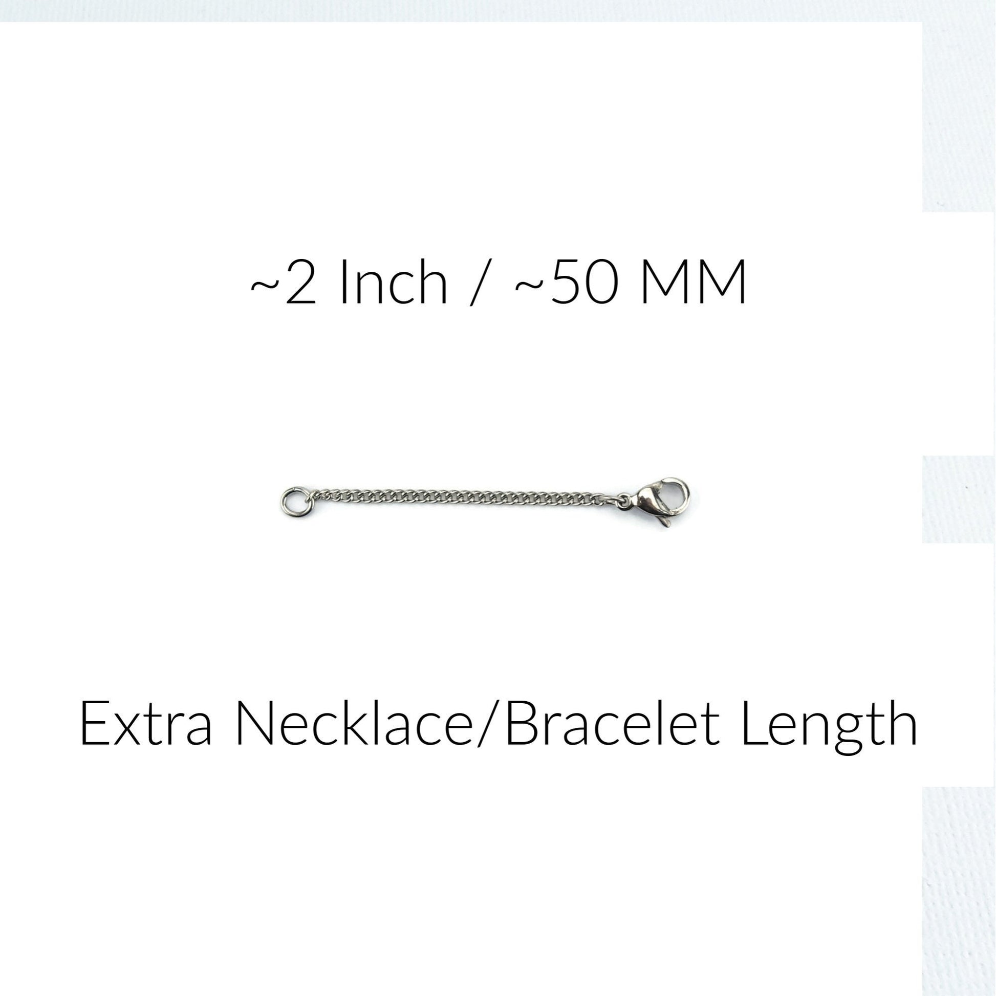 Titanium Necklace Extender, Pure Titanium Chain Extension, 1&quot;,2&quot;,3&quot; or 4&quot; Extra Length, Nickel Free Hypoallergenic Bracelet Adjuster