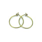 Small Gold Niobium Hoops for Sensitive Ears, Hypoallergenic Nickel Free Hoop Earrings, Yellow Gold Anodized