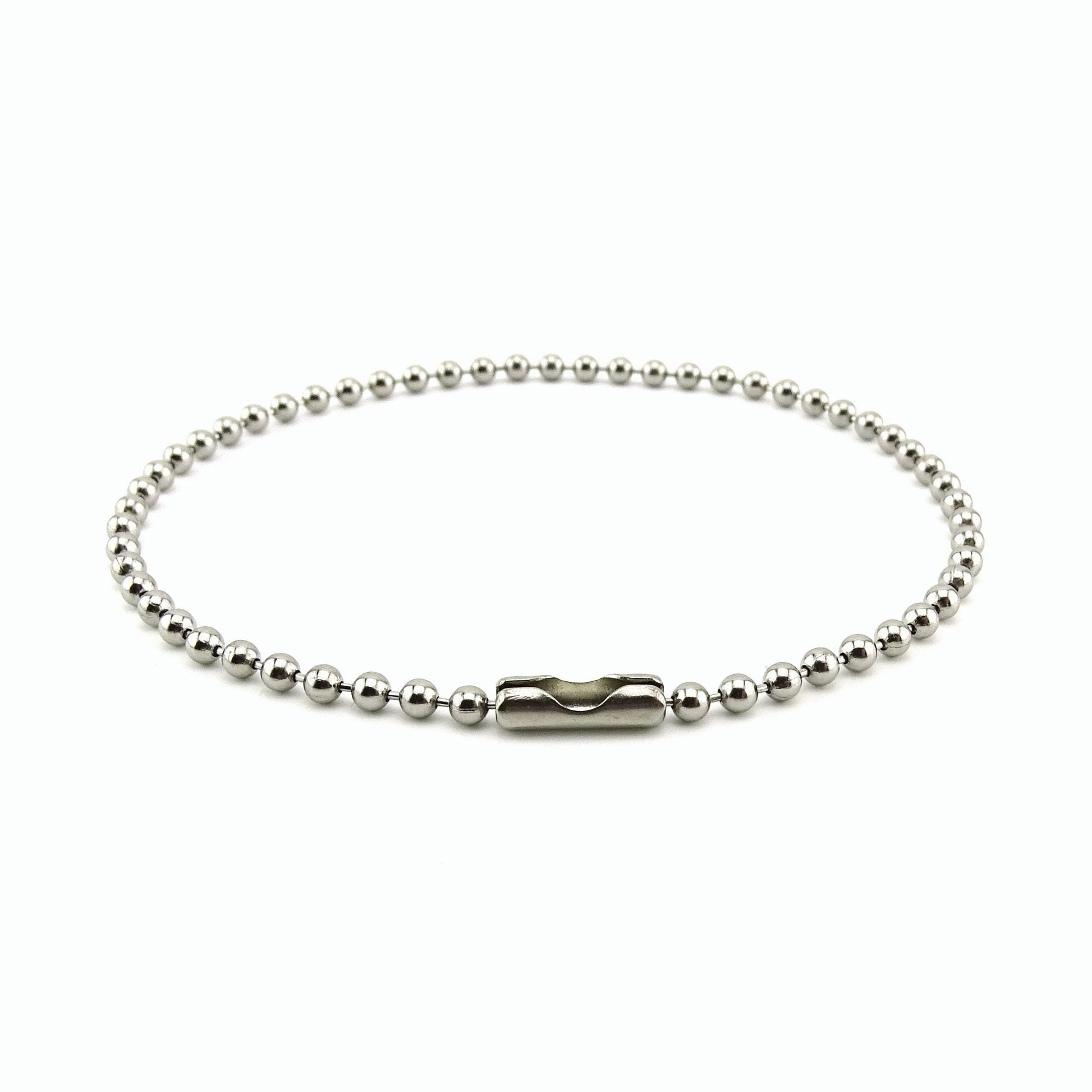 Mens Titanium Bracelet, 2.3mm Ball Chain Bracelet for His Sensitive Skin, Pure Implant Grade 1 Titanium, Hypoallergenic Nickel Free Jewelry
