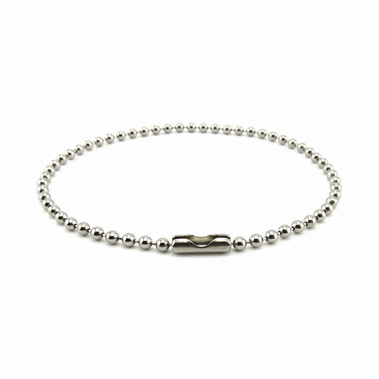 Mens Titanium Bracelet, 2.3mm Ball Chain Bracelet for His Sensitive Skin, Pure Implant Grade 1 Titanium, Hypoallergenic Nickel Free Jewelry