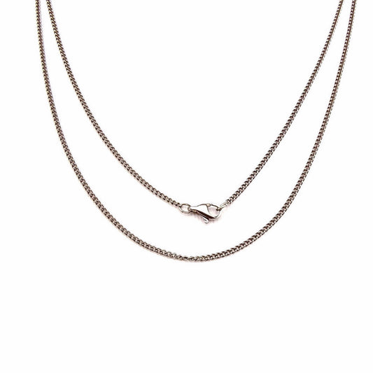 Titanium Necklace, Pure Titanium Chain Necklace for Sensitive Skin, Curb Chain, Hypoallergenic Nickel Free Necklace, Add Your Own Pendant
