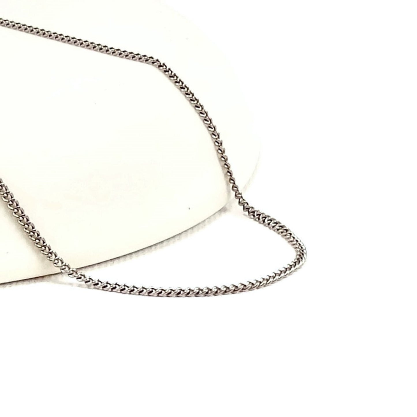 Titanium Necklace, No Nickel Necklace for Sensitive Skin, Simple Modern Titanium Curb Chain Necklace, Elegant Pure Titanium Necklace