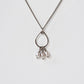 Titanium Teardrop Necklace with Gray Pearls