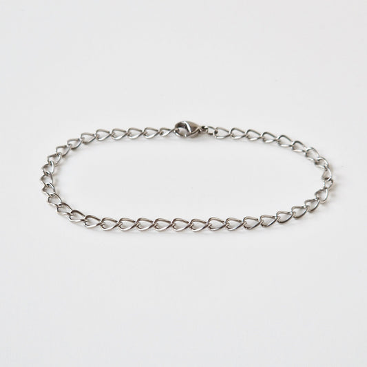 Fine Curb Chain Titanium Bracelet