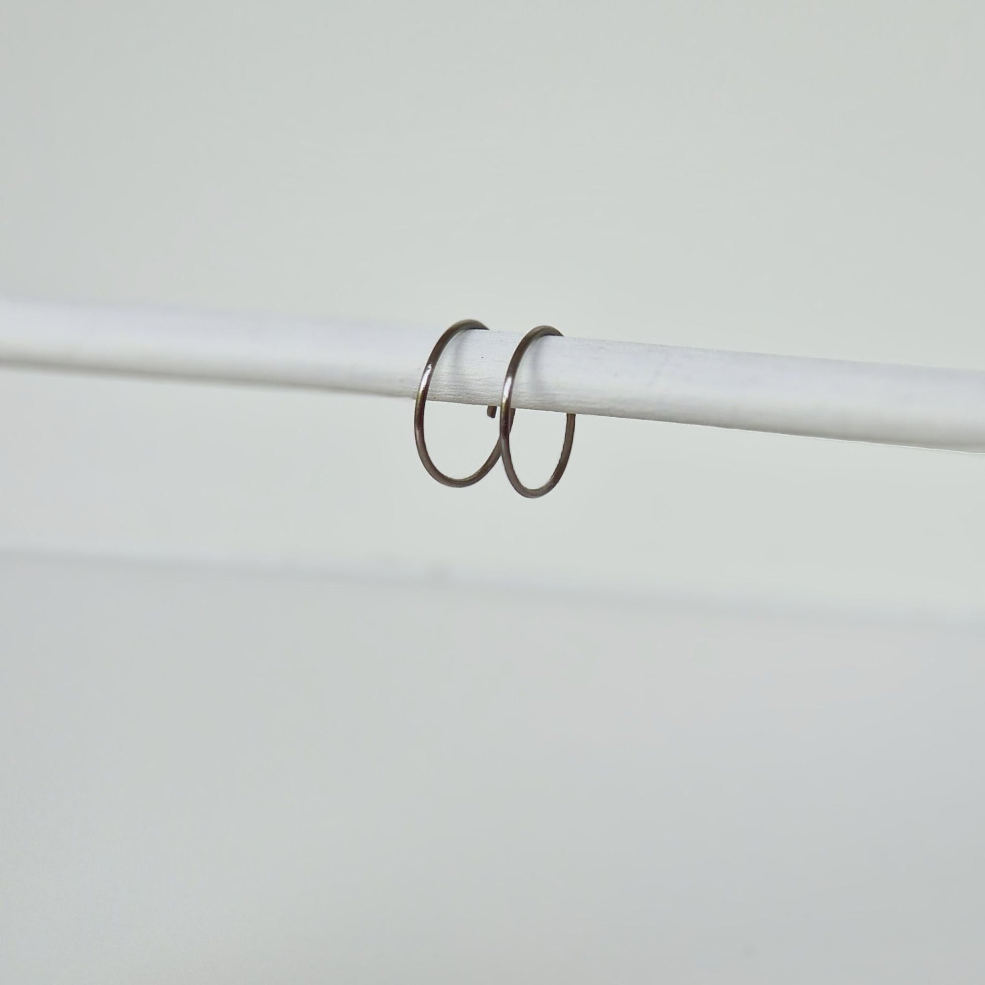 Extra Small Titanium Hoop Earrings, 0.5 Inch Hoops, Nickel Free Silver Color Hoops, Hypoallergenic Earrings for Sensitive Ears