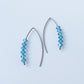 Niobium Earrings with Indicolite Blue Crystals