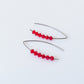 Niobium Earrings with Red Crystals