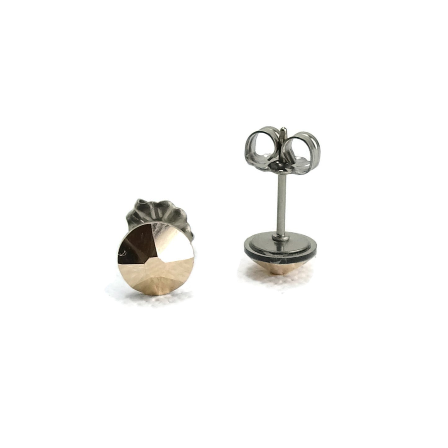 Rose Gold Nickel Free Stud Earrings