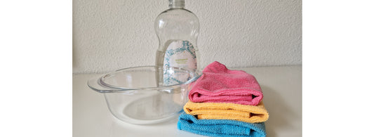 Things you need when cleaning titanium like a soft cloth and dishwash detergent