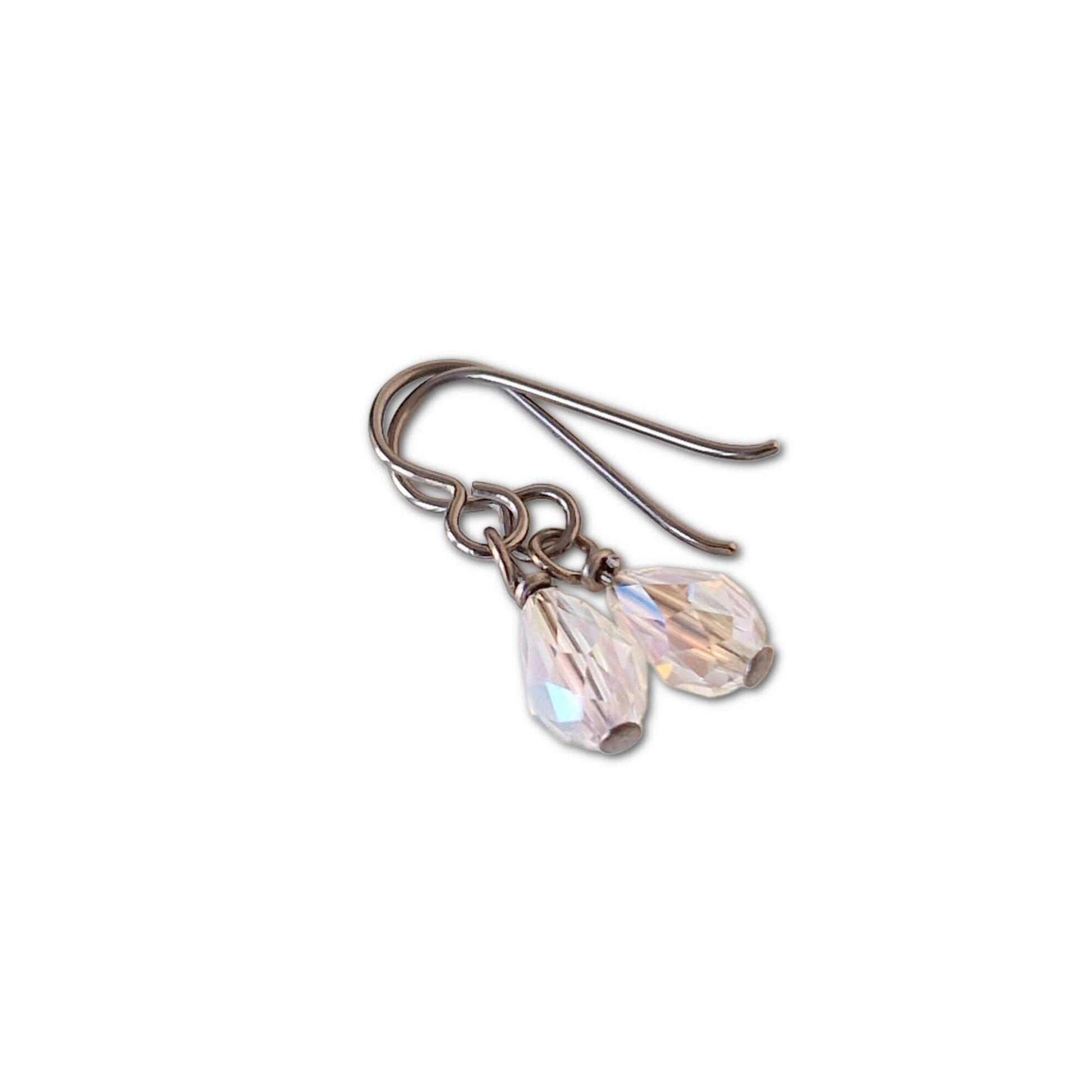 Hypoallergenic Earrings with Crystal Shimmer Teardrop Crystals