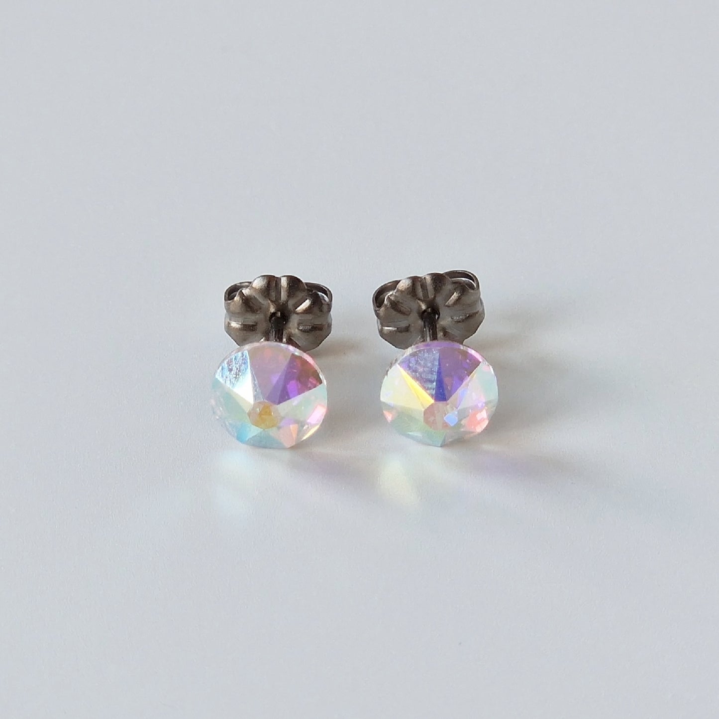 Aurora Borealis Titanium Stud Earrings