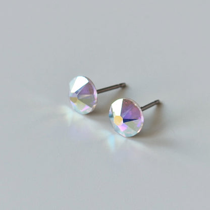 Aurora Borealis Titanium Stud Earrings