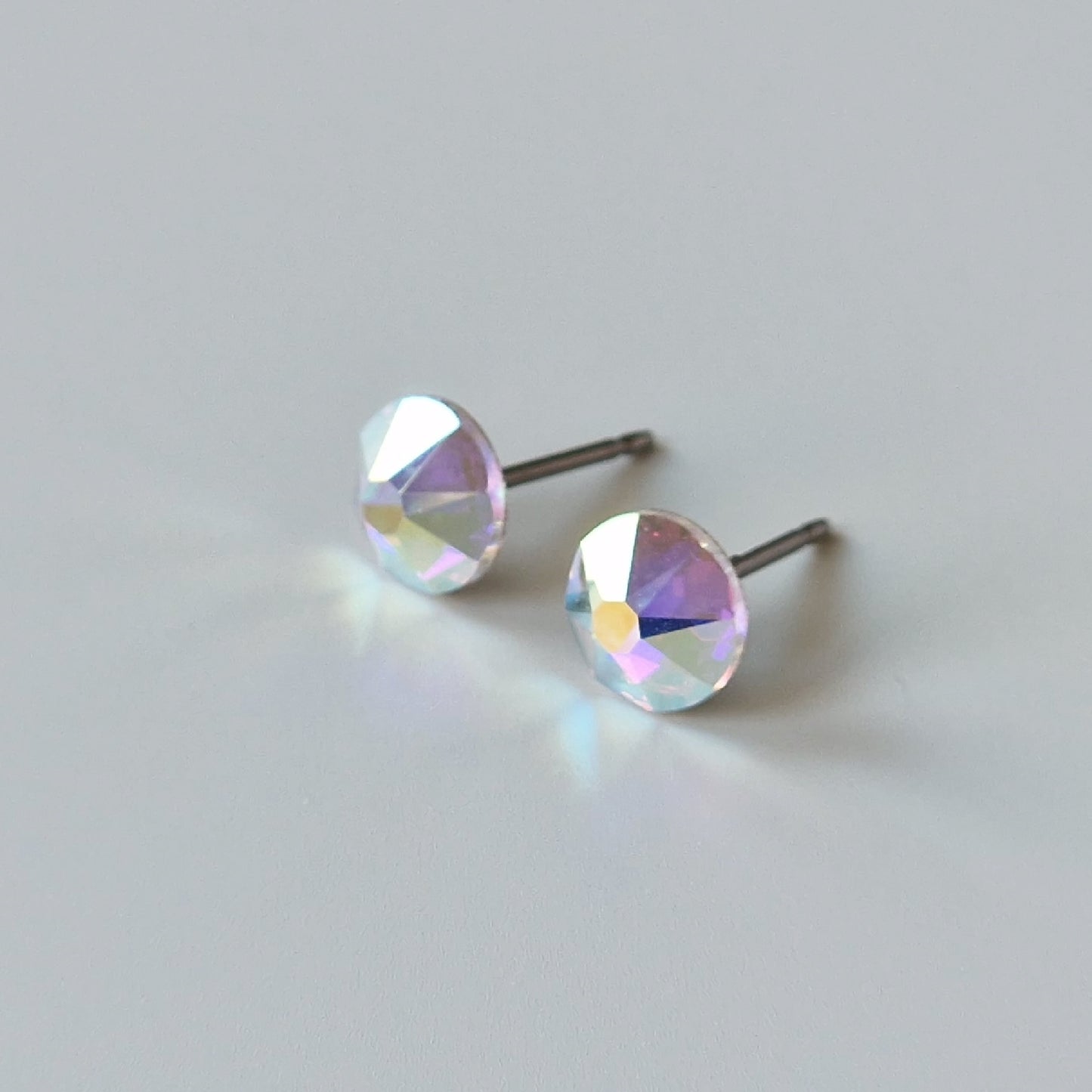 Aurora Borealis Titanium Stud Earrings