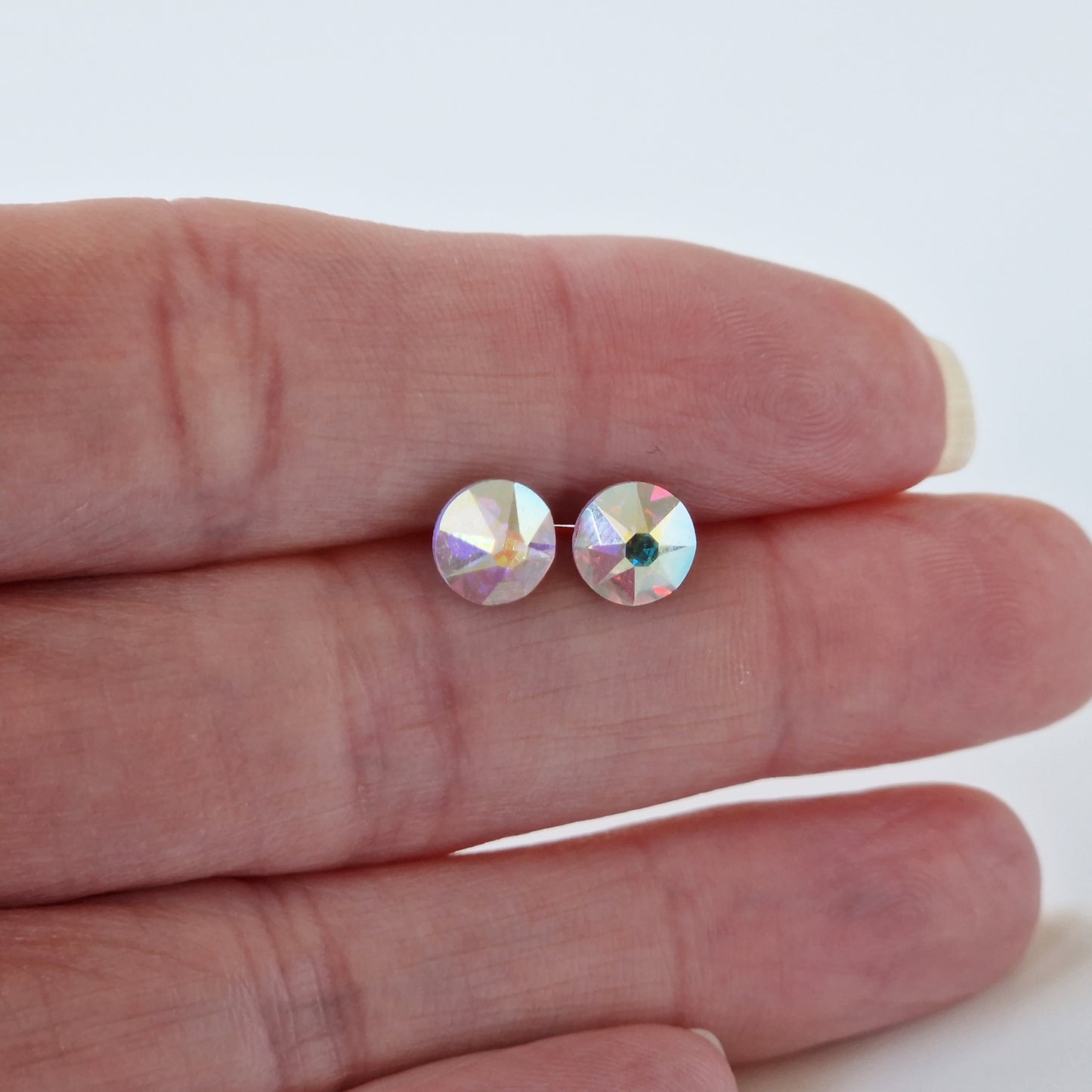 Aurora Borealis Titanium Stud Earrings