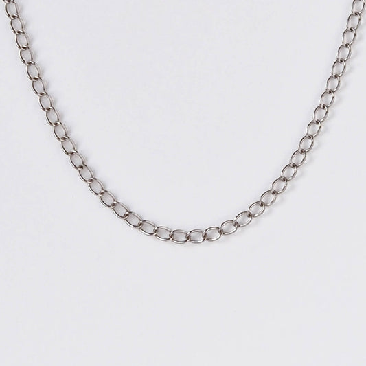 Titanium Necklace Fine Curb Chain