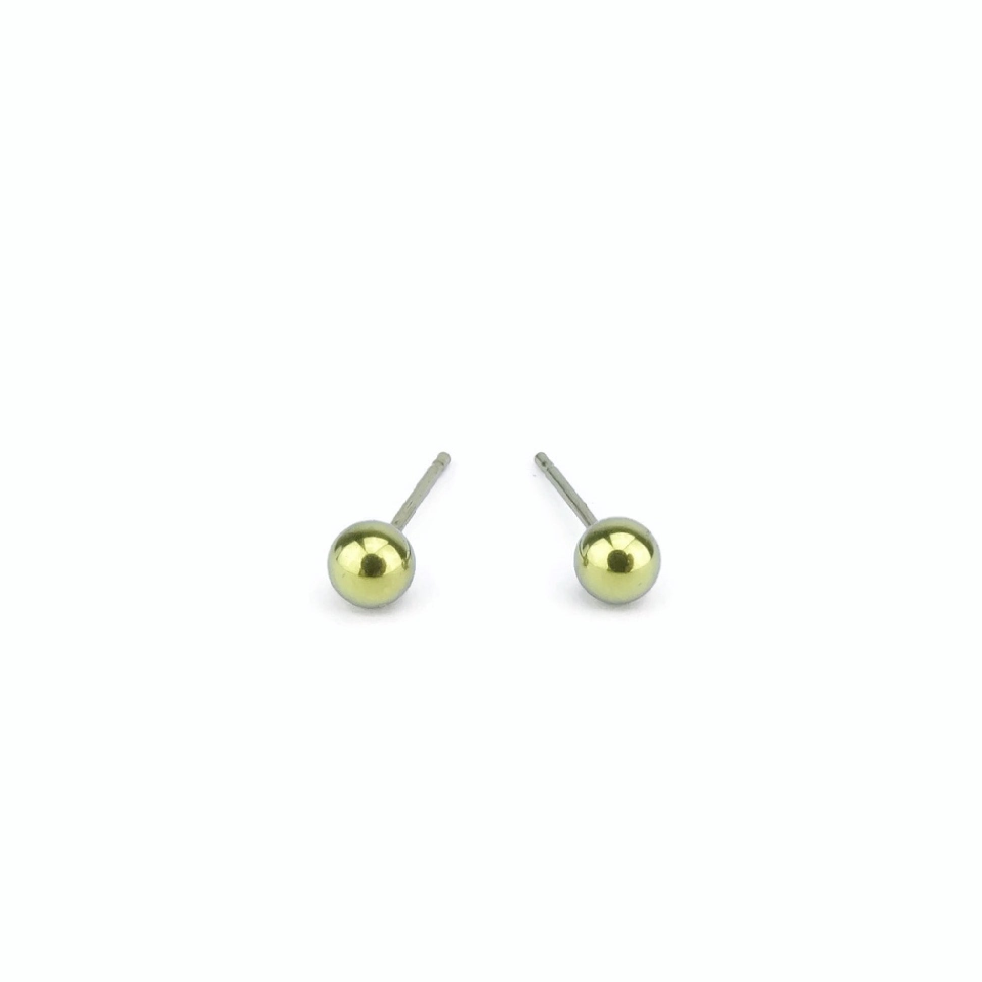 Yellow Gold Ball Stud Earrings | 4mm | REEDS Jewelers