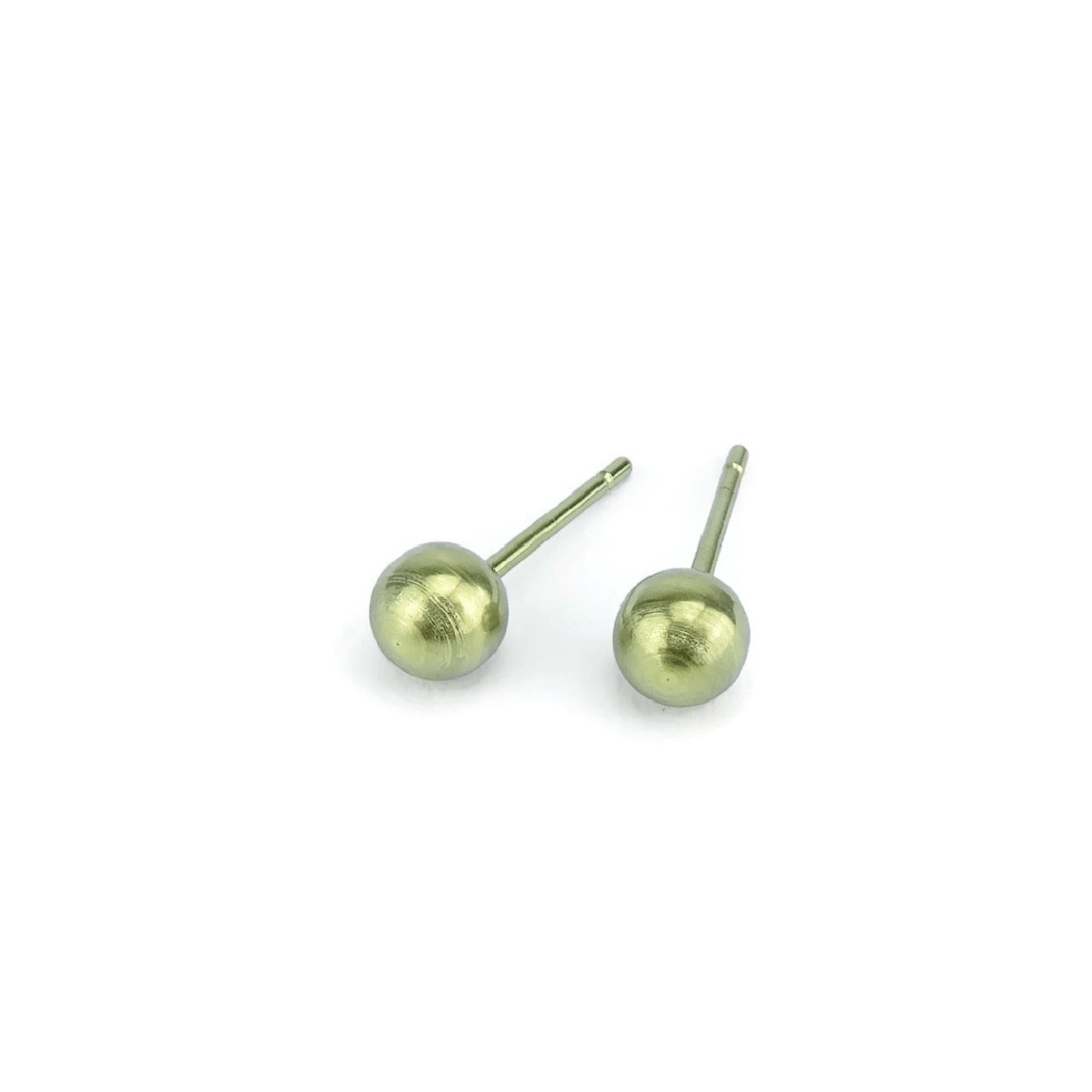 5mm Gold Titanium Ball Stud Earrings