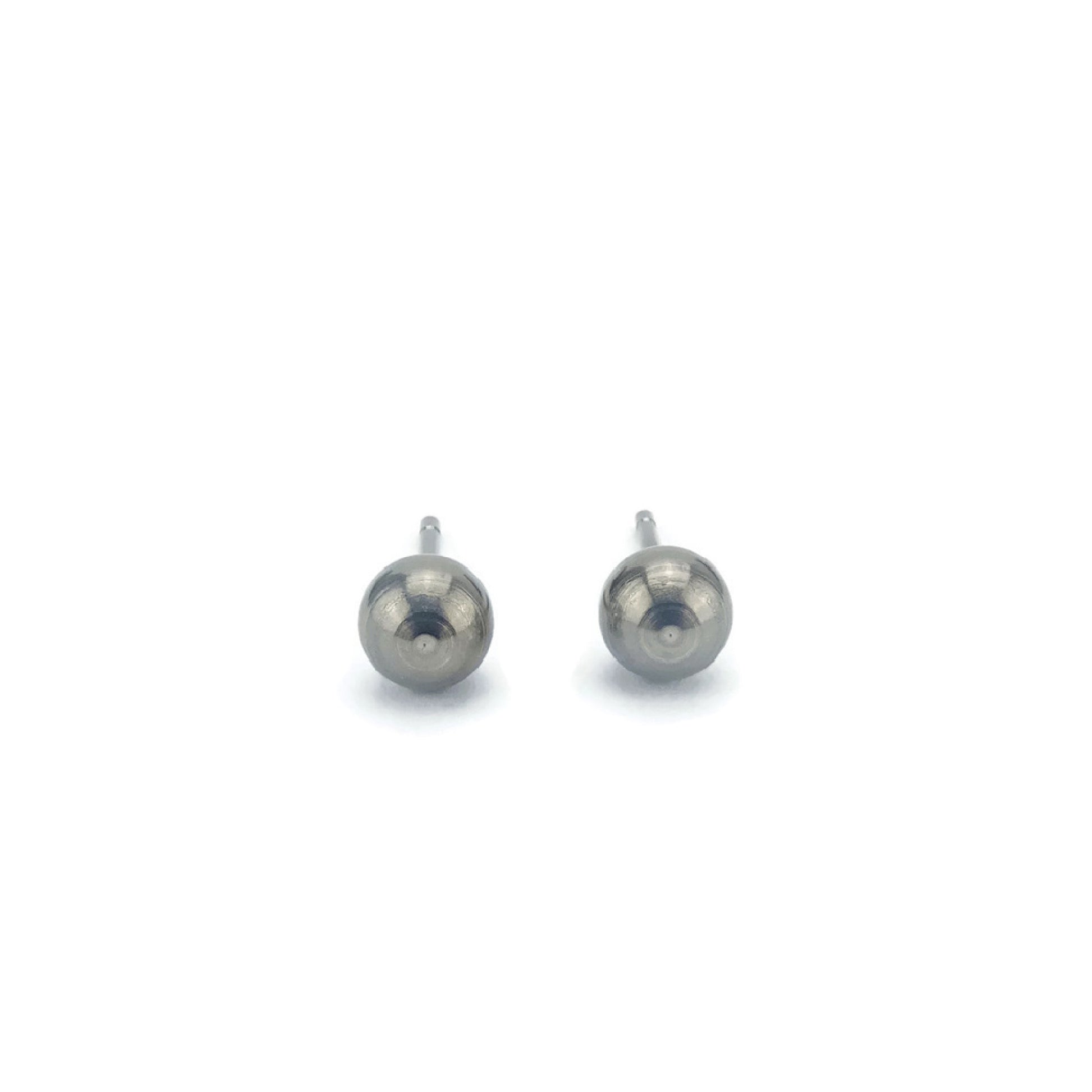 Silver Ball Stud Earrings 5mm Titanium Ball Studs