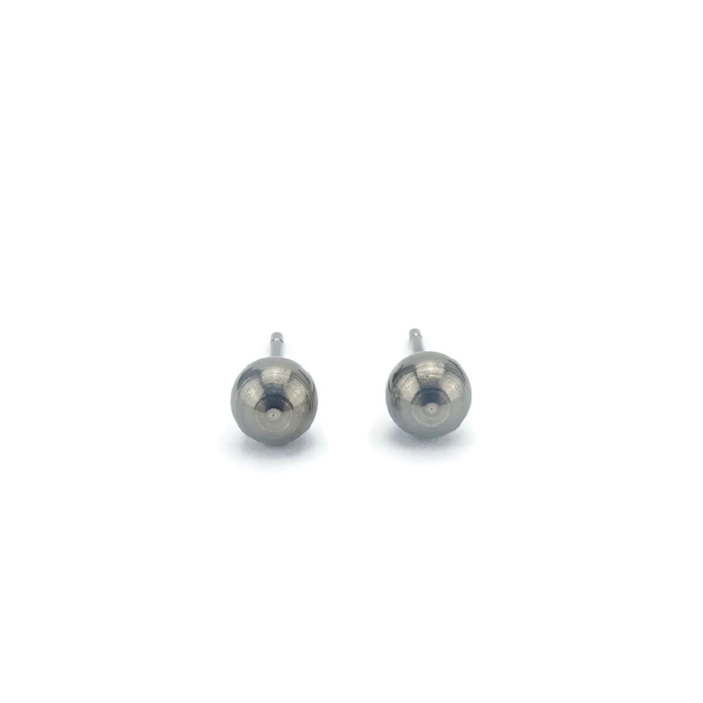Silver Ball Stud Earrings 5mm Titanium Ball Studs