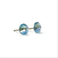 Aquamarine Moonlight Titanium Stud Earrings