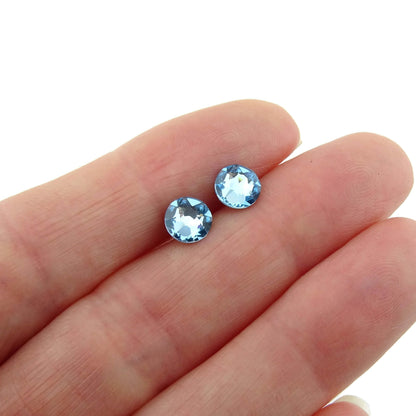 Aquamarine Titanium Studs