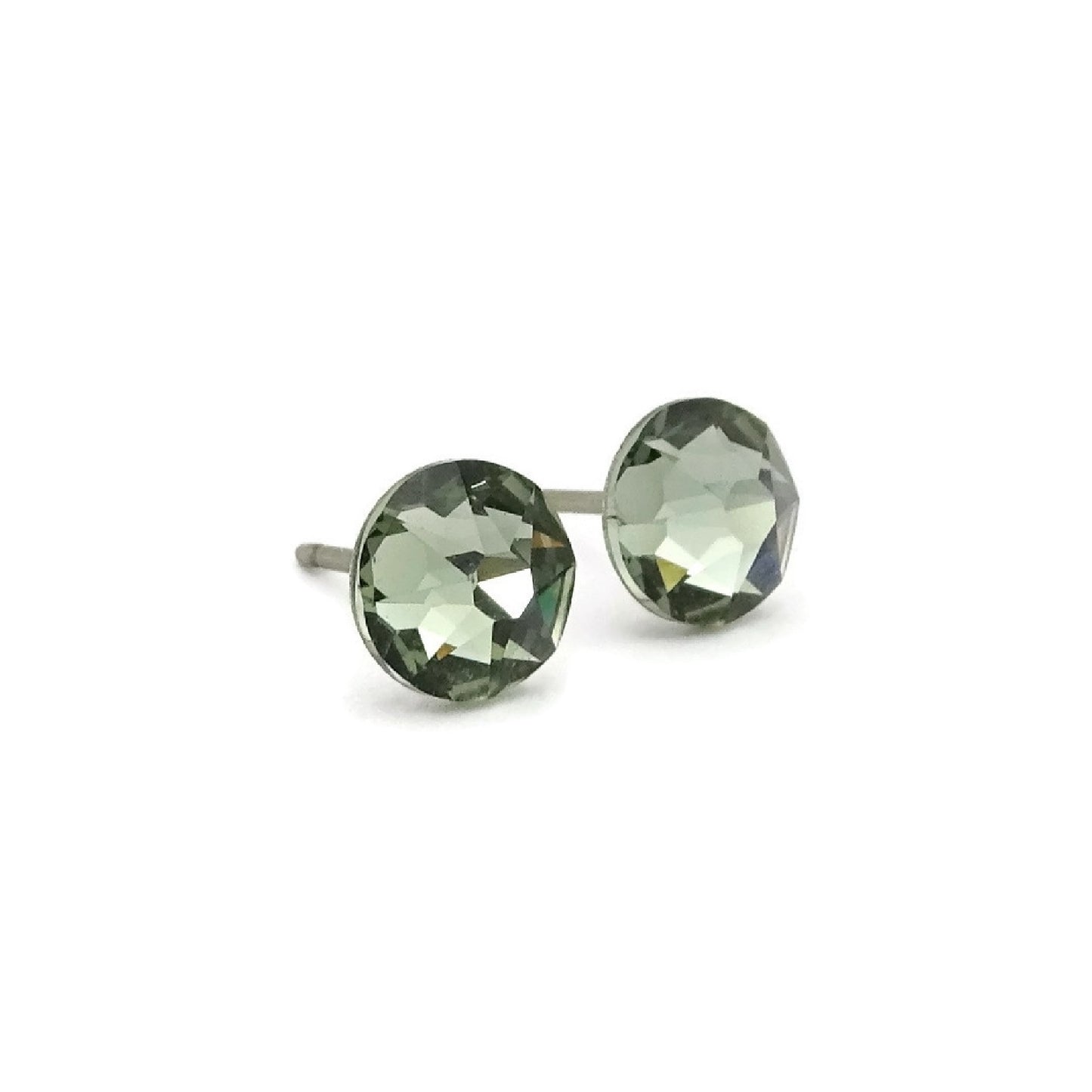 Black Diamond Titanium Stud Earrings