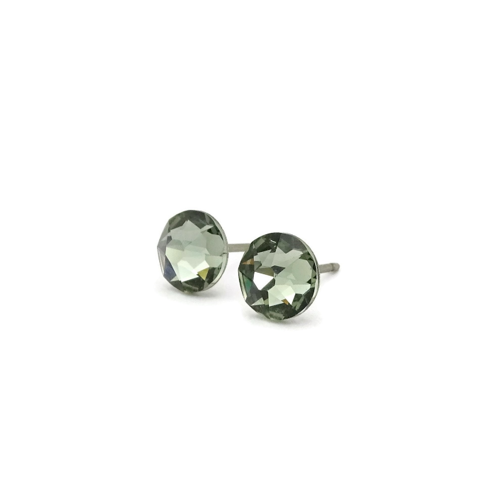 Black Diamond Nickel Free Stud Earrings