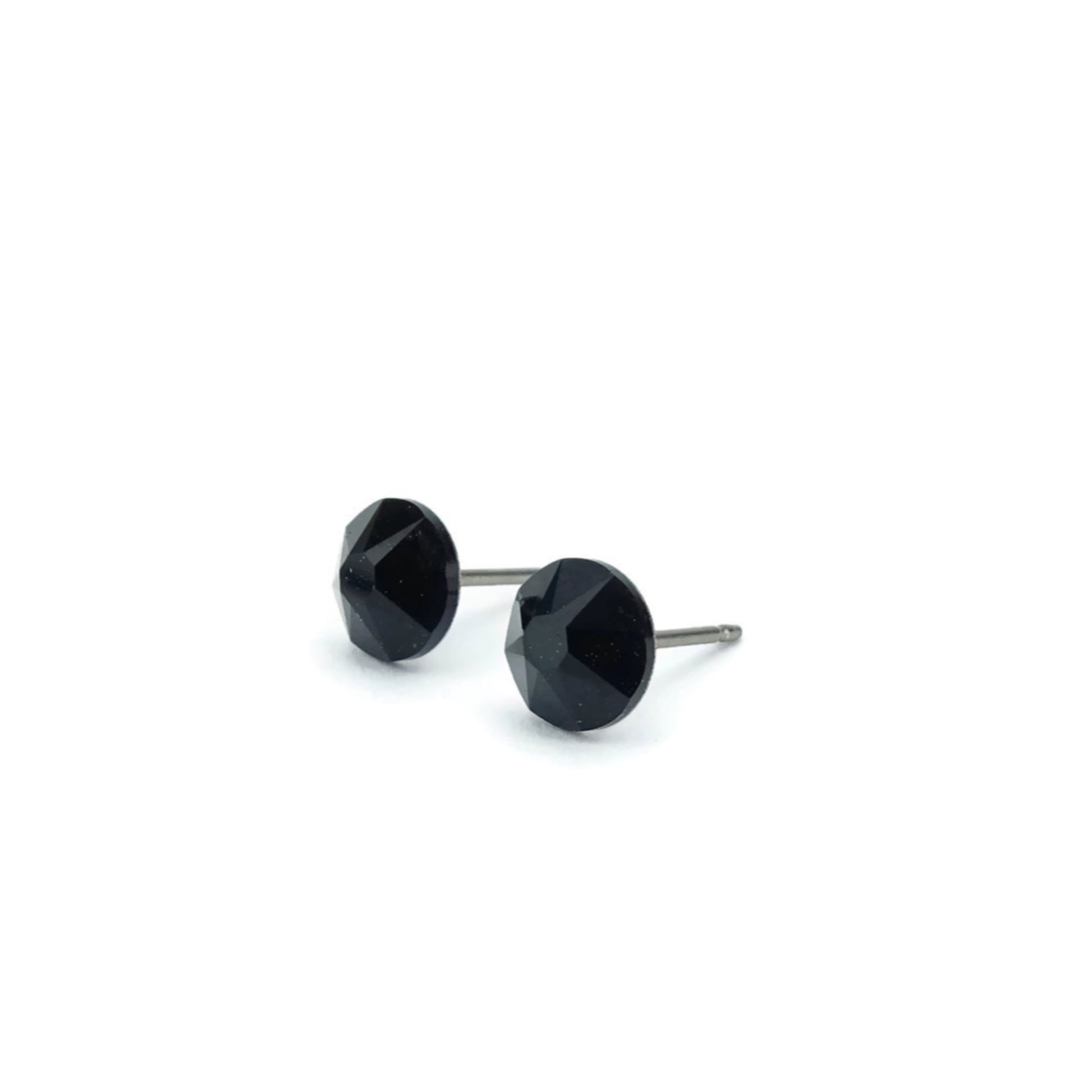 Black Hypoallergenic Studs