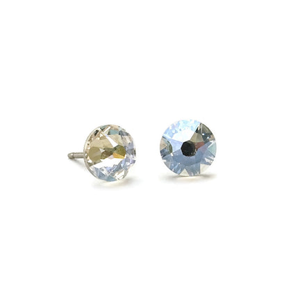 Crystal Moonlight Titanium Stud Earrings for Sensitive Ears