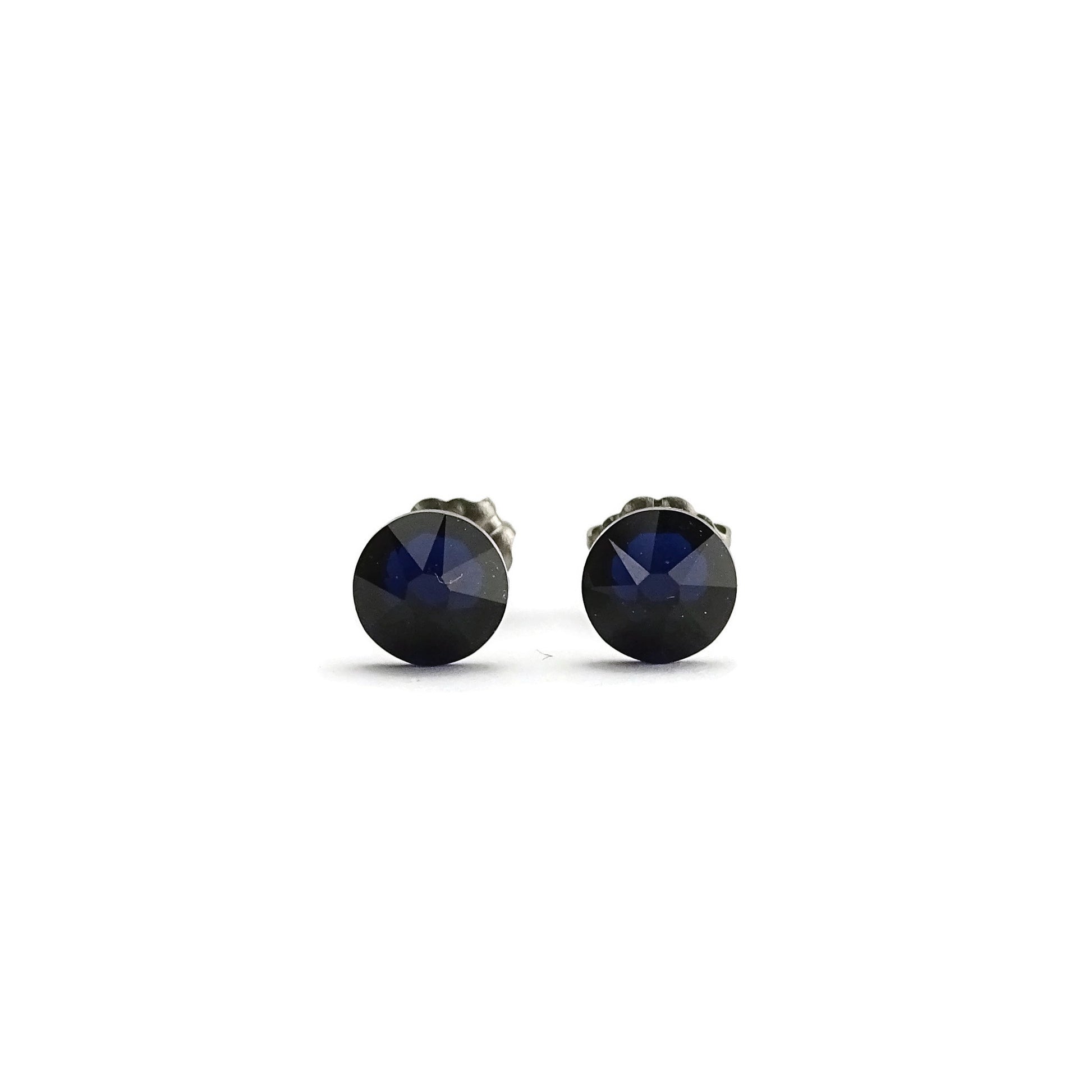 Dark Indigo Titanium Post Earrings