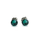 Emerald Titanium Stud Earrings for Sensitive Ears