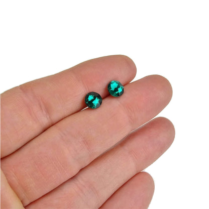 Emerald Titanium Studs