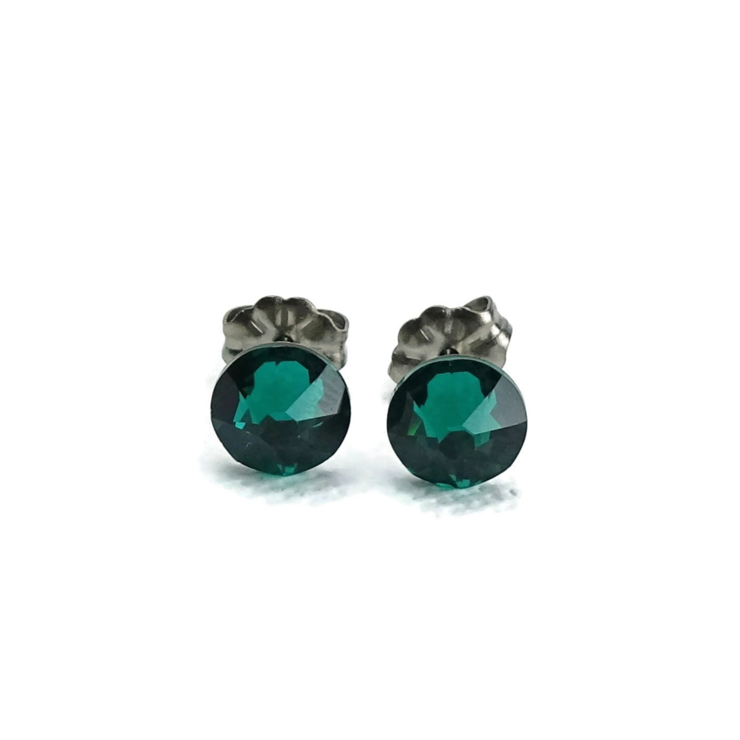 Emerald Hypoallergenic Studs