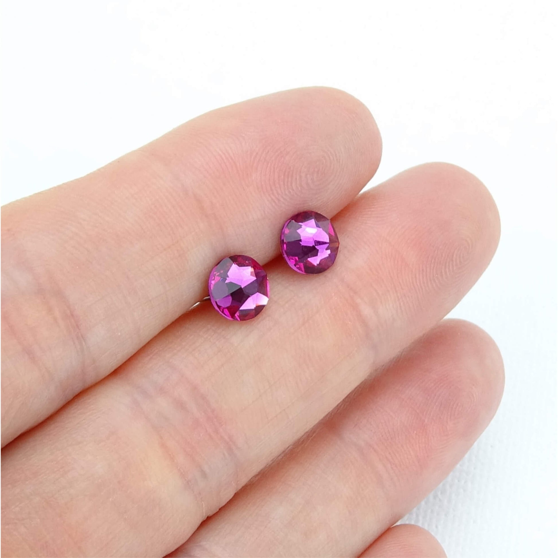 Fuchsia Titanium Studs