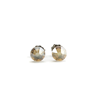 Golden Shadow Titanium Stud Earrings for Sensitive Ears