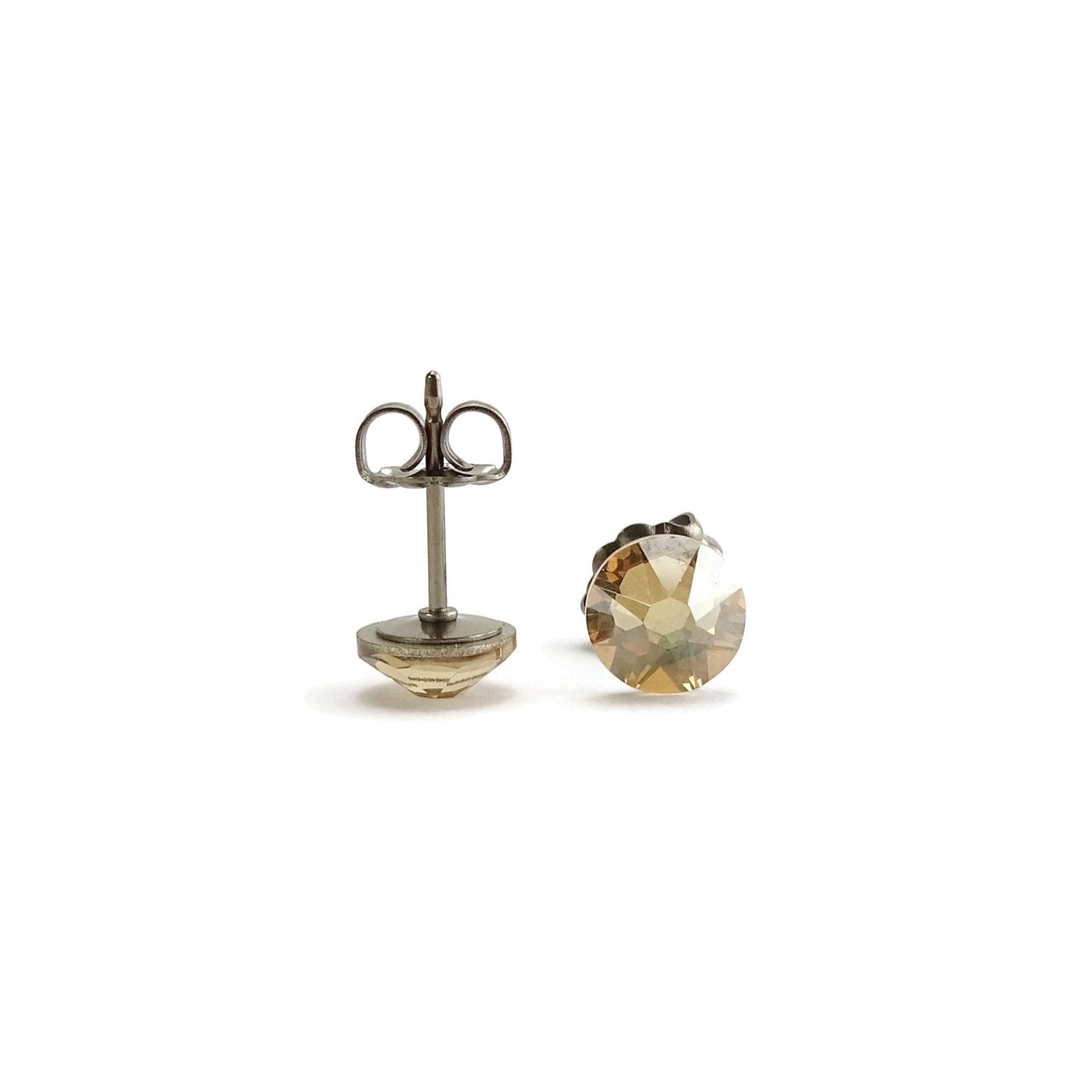 Golden Shadow Titanium Stud Earrings