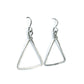 Triangle Niobium Earrings, Geometric Hammered Niobium Hypoallergenic Earrings for Sensitive Ears, Niobium or Titanium Earings