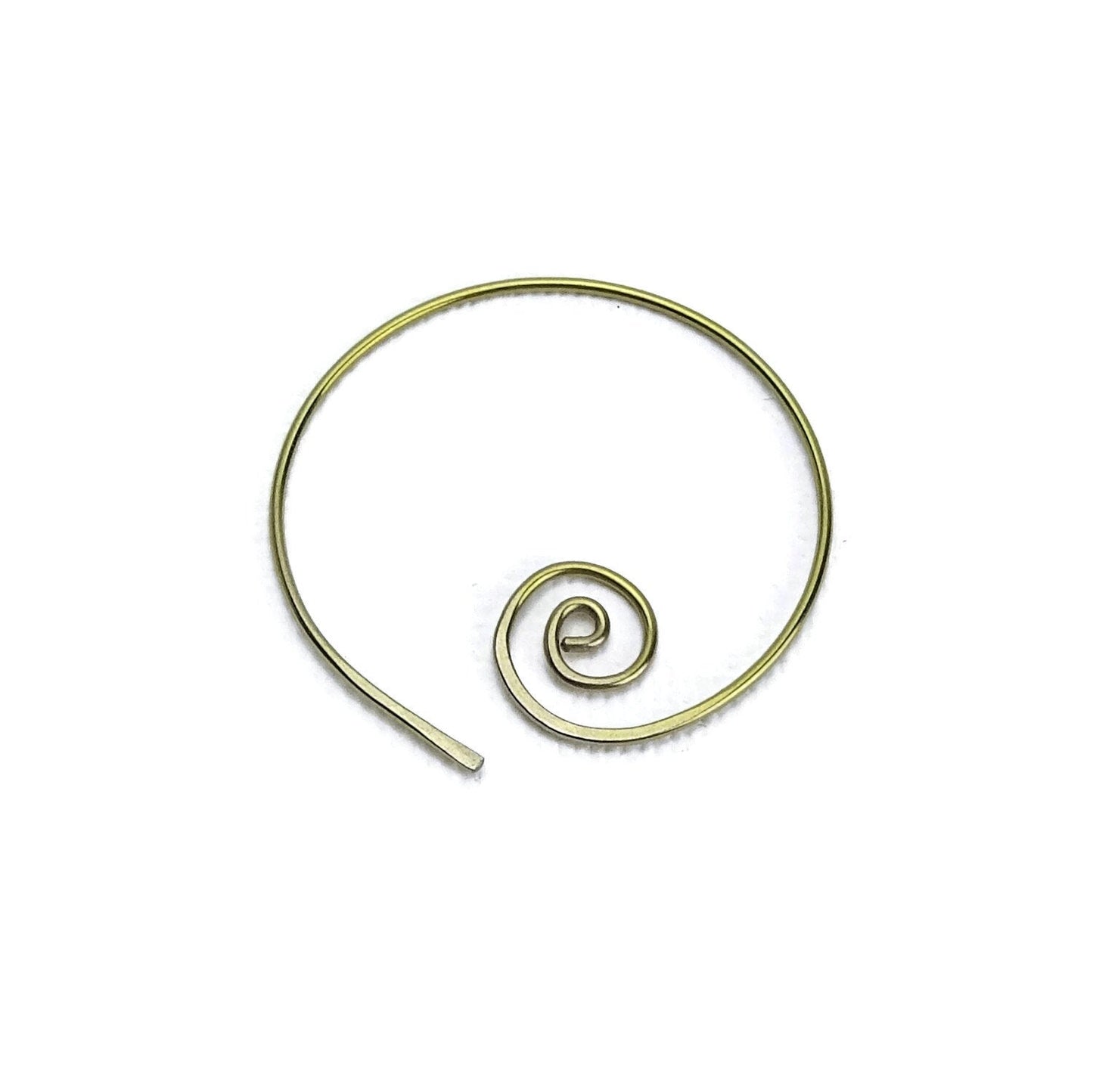 Niobium Hoops Spirals Gold Niobium Spiral Hoop Earrings, Hypoallergenic Hoops for Sensitive Ears, Niobium Hoops