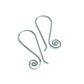 Niobium Earwires Swan Spiral Hooks, Hypoallergenic Ear Wires Silver-color Niobium Earrings for Sensitive Ears, Niobium Jewellery