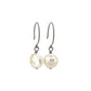Ivory Coin Pearl Niobium Earrings, Freshwater Pearls Nickel Free Earrings For Sensitive Ears, Hypoallergenic Titanium, White Pearl Earrings