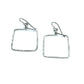 Niobium Square Earrings, Hammered Niobium Window Shaped Hypoallergenic Earrings for Sensitive Ears, Niobium or Titanium Earings