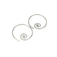 Niobium Earrings Spiral Hoops, Silver Color Niobium Spiraling Hoop Earrings for Sensitive Ears, Hypoallergenic Nickel Free Jewellery